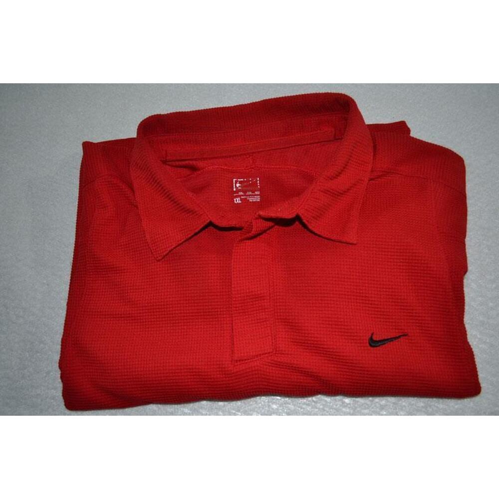 18269 Nike Golf Polo Shirt Performance Red Polyester Size 2XL Mens - Picture 7 of 8